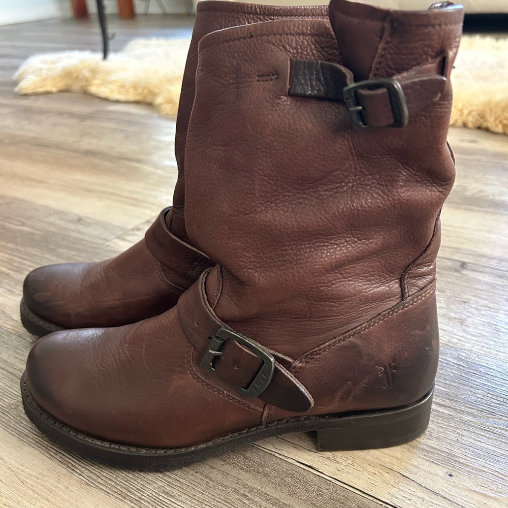 Frye Dark Brown Leather Boots